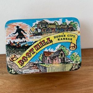 Vintage Western Souvenir Tin